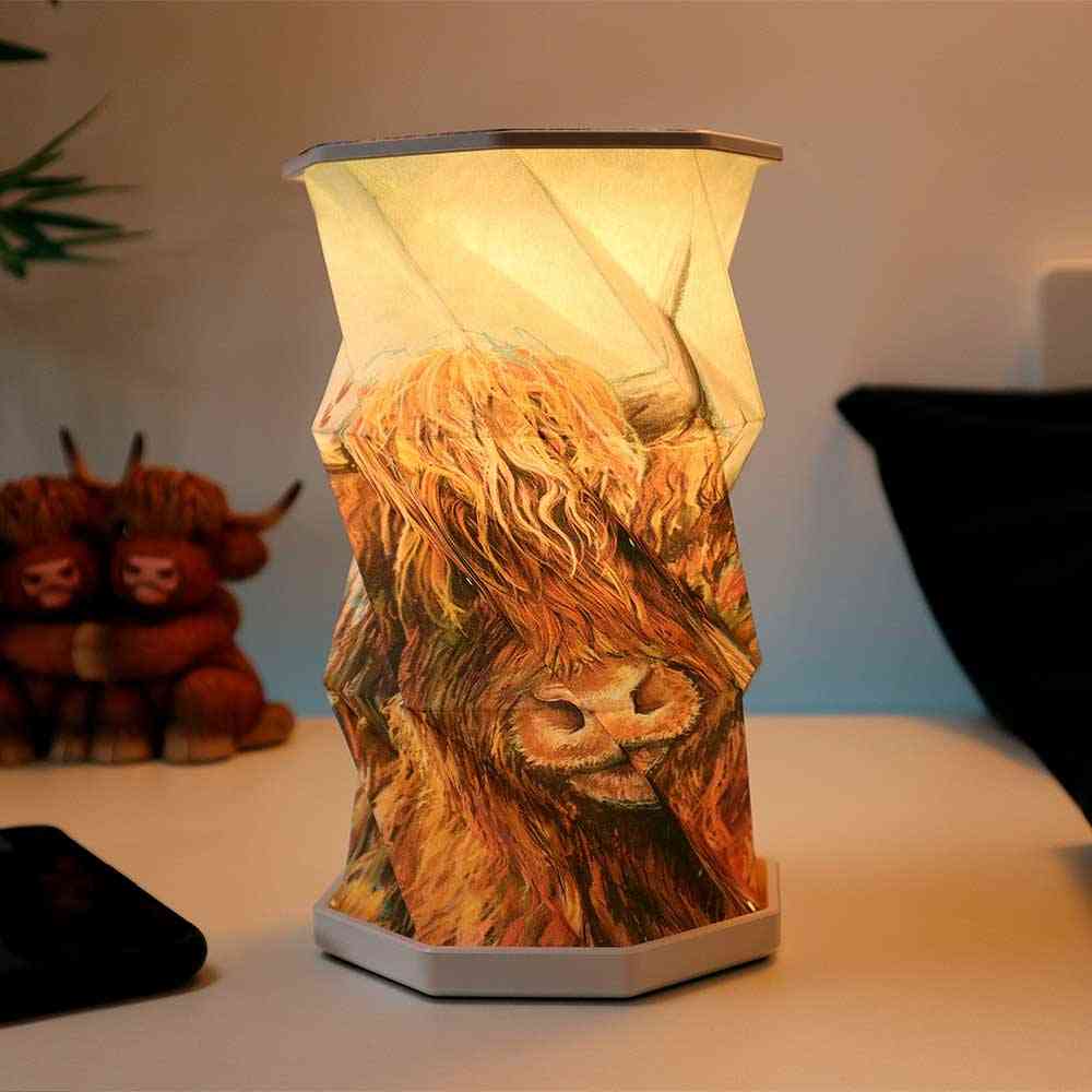 Nemesis Now - Highland Cow Foldable Lamp 21cm Table lamp - Multicolours